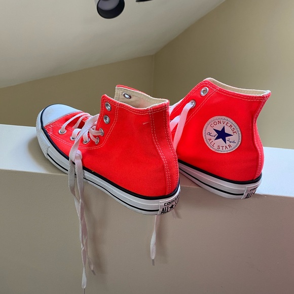 orange high top converse